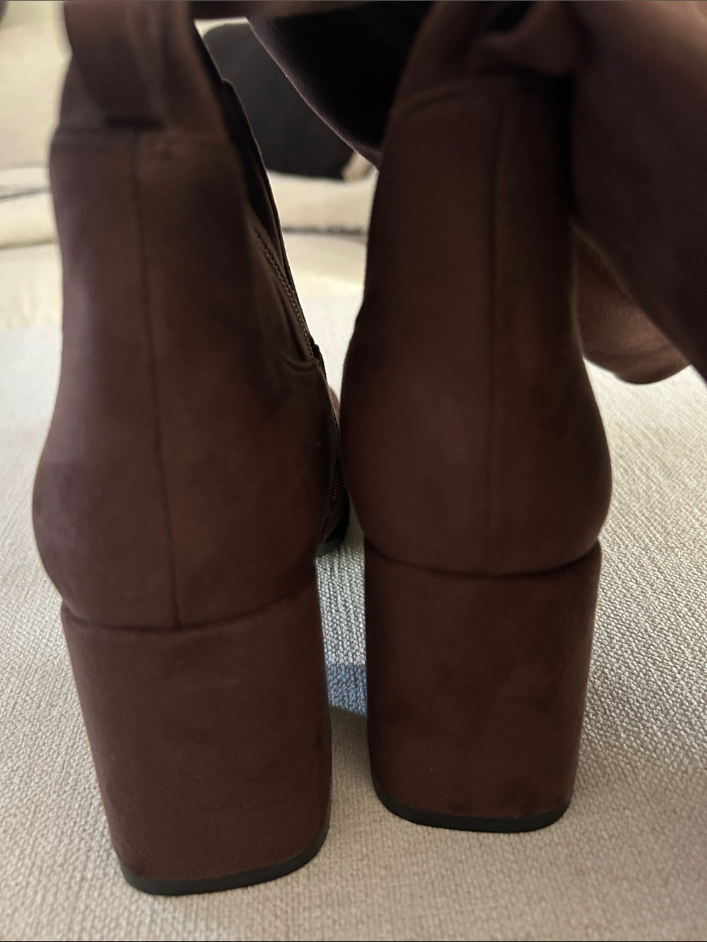 Jeffrey Cambell Hot Lava -K2 Knee-high stretch boot, Brown Suede, Size 8, NWT - Picture 7 of 9